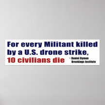 U.S. Drone Strike Militant Civilian Kill Ratio Poster