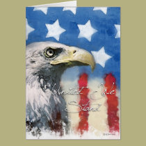 U.S. flag and eagle- United We Stand greeting card by William63 U.S. flag and eagle- United We Stand greeting card