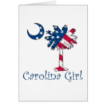 U.S. Flag Carolina Girl cards