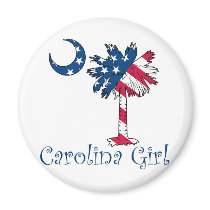 U.S. Flag Carolina Girl magnets
