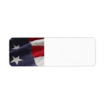 U.S. flag close up label