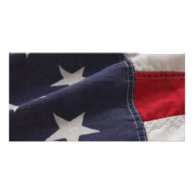 U.S. flag close up photo card