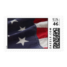 U.S. flag close up postage stamp