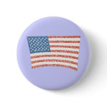 U.S. Flag in pointillism, buttons