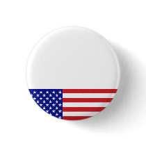 U.S. Flag - Write Your Own Text Pinback Button