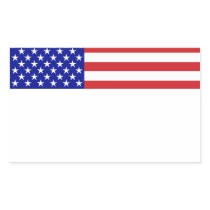 U.S. Flag - Write Your Own Text Rectangle Stickers