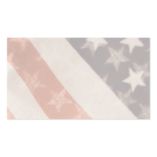 U.S. flags transparent business card (front side)