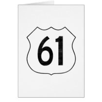 U.S. Highway 61 Route Sign Greeting Card