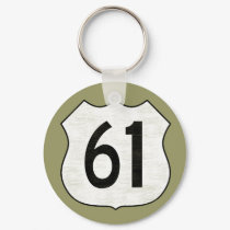U.S. Highway 61 Route Sign keychains by oldrockerdude U.S. Highway 61 Route Sign keychains