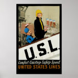 U.S.L. ~ Comfort, Courtesy, Safety, Speed Print