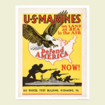 U.S. Marines Defend America posters by Hoover U.S. Marines Defend America posters