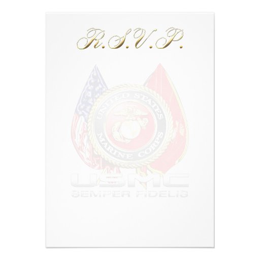 U.S. Marines: USMC Dress Uniform [3D] Custom Invitation