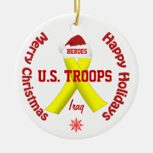 U.S. Military Troops Christmas Ornament
