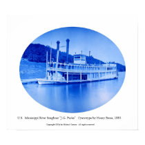 U.S. Mississippi River Snagboat "J.G. Parke"  1885 posters