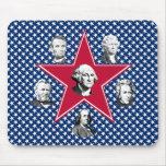 U.S. Patriots with Stars Background Mouse Pad