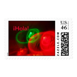 U.S. Postage Stamp - ¡Hola! - Rojo y Verde