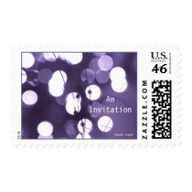 U.S. Postage Stamp - Party Sparkles Purple & White