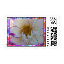 U.S. Postage - White Dalia Flower