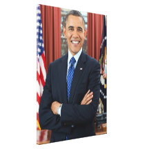 U.S. President Barack Obama Gallery Wrapped Canvas