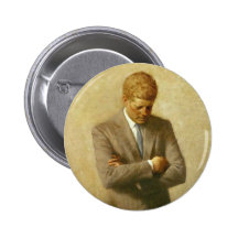 U.S. President John F. Kennedy by Aaron Shikler Button