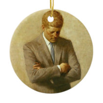 U.S. President John F. Kennedy by Aaron Shikler Christmas Tree Ornaments