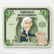 U.S. Presidents Mousepad: #3 Thomas Jefferson mousepads
