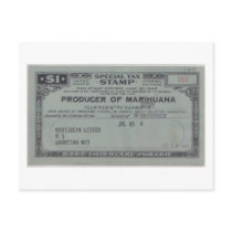 U.S. Production Permit for Marihuana Postcard by madmerv U.S. Production Permit for Marihuana Postcard