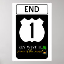 U.S. Route 1 Road Sign Posters