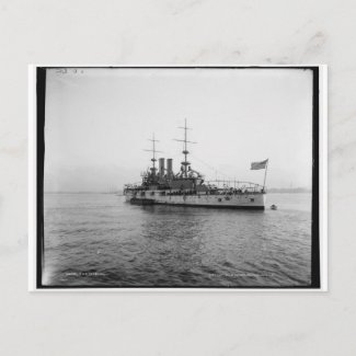 U.S.S. Alabama Battleship c1902 Vintage postcard