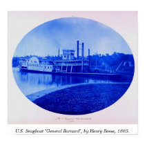 U.S. Snagboat "General Barnard" 1885 posters