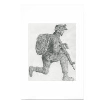 U.S. soldier resting posters