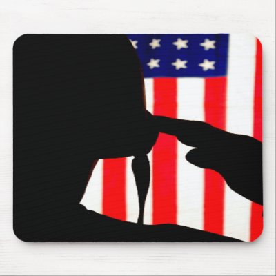 U.S. Soldier Silhouette Mousepad by Rose_Creek_Boutique