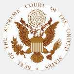 U.S. Supreme Court Seal Round Stickers