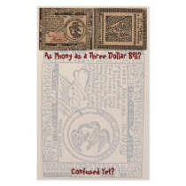 U.S. Three Dollar Bill: Confused? - Stationery