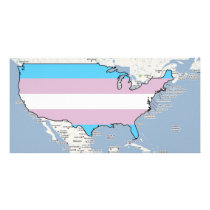 U.S. Transgender Pride Customized Photo Card