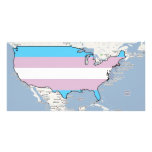 U.S. Transgender Pride Customized Photo Card