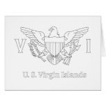 U.S. Virgin Island Flag Adult Coloring Big Card