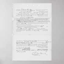 U.S. vs Susan B. Anthony Record of Conviction 1873 Posters