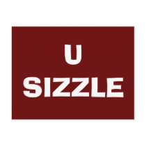 U SIZZLE postcards