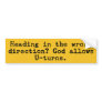U-Turns Bumper Sticker U-Turns Bumper Sticker