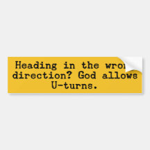 U-Turns Bumper Sticker