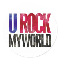 U You Rock My World stickers sheet stickers