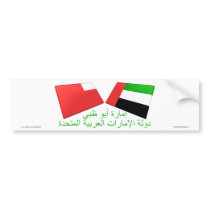 UAE & Abu Dhabi Flag Tiles Bumper Stickers