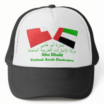 UAE & Abu Dhabi Flag Tiles Trucker Hats