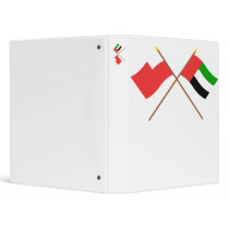 UAE and Abu Dhabi Crossed Flags Vinyl Binder