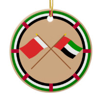 UAE and Dubai Crossed Flags Ornament