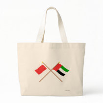 UAE and Ras al-Khaimah Crossed Flags Canvas Bag