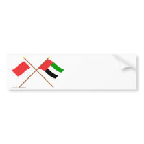 UAE and Ras al-Khaimah Crossed Flags Bumper Stickers