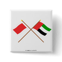 UAE and Ras al-Khaimah Crossed Flags Pinback Buttons