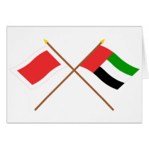 UAE and Ras al-Khaimah Crossed Flags Card